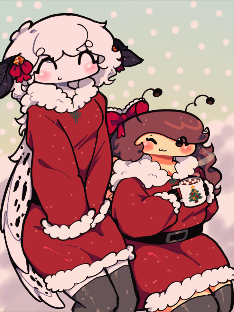 all warm and cozy in Mariah Carey drip during the yuriful Christmas season !!!