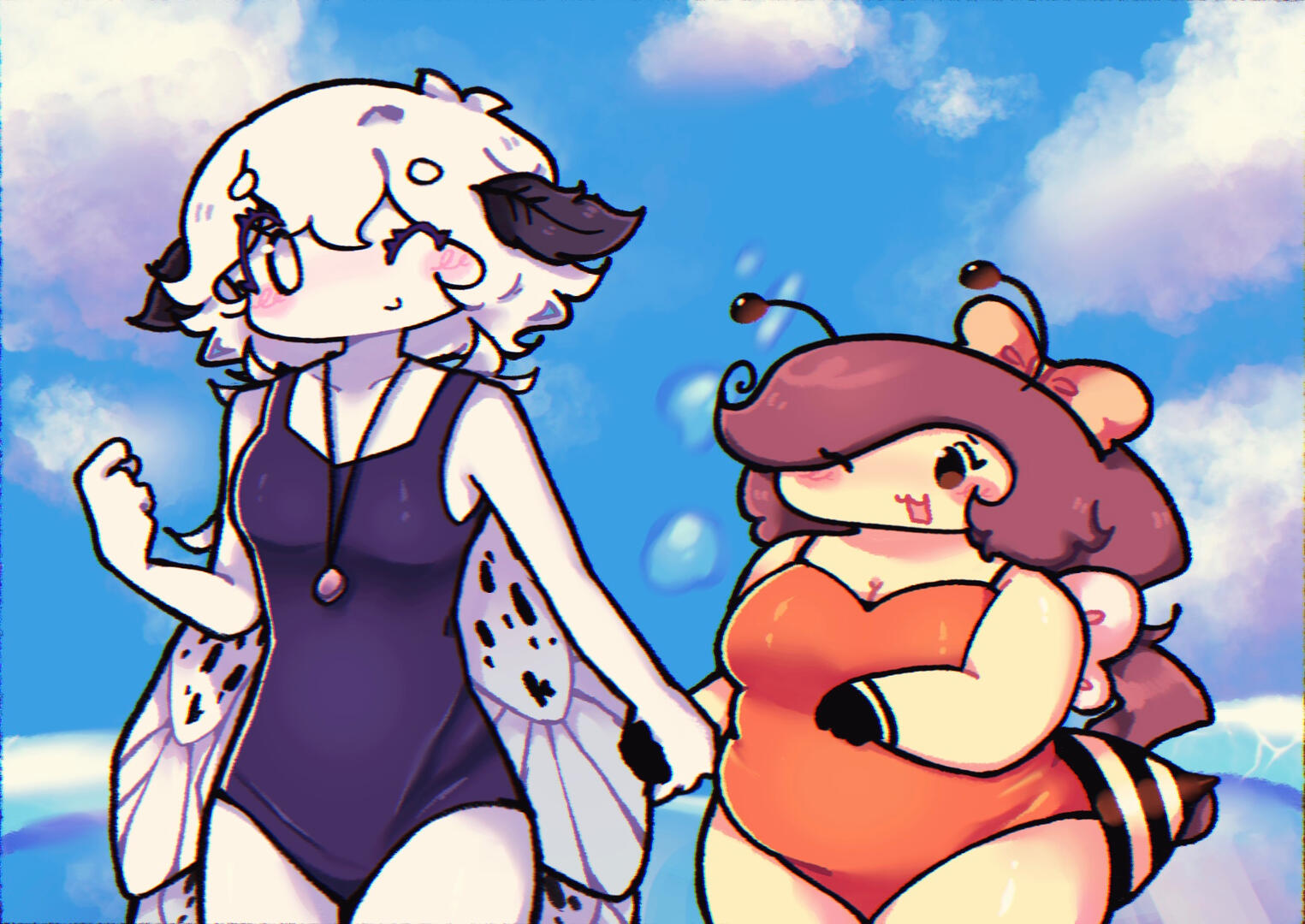her and lilac being yuriful and holding hands on the beach 💯💯